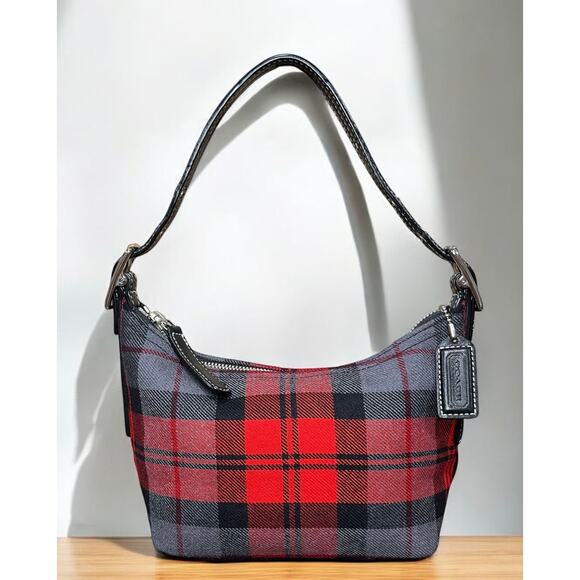 Vintage Coach 8326 Plaid Wool Demi Bag - Picture 11 of 11